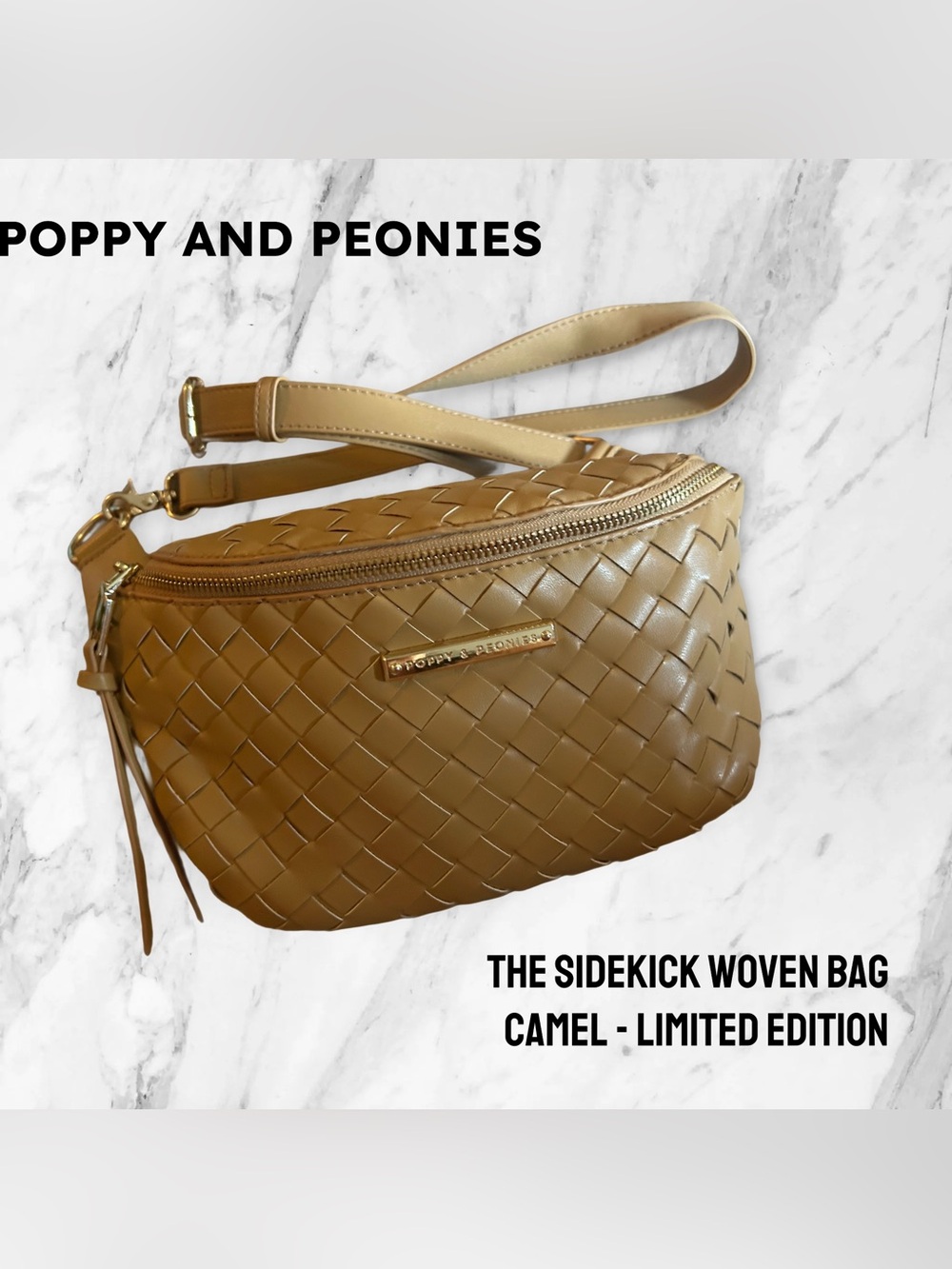 🇨🇦👍VGUC POPPY & PEONIES | Limited Edition Woven Sidekick bag - make a change
